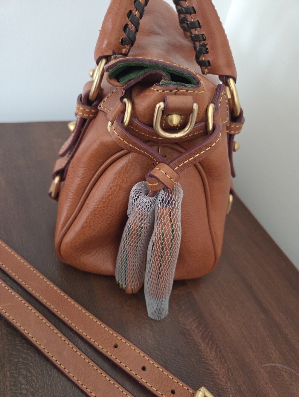 Dooney & Bourke Florentine Micro Satchel Color: Natural - Picture 3 of 11